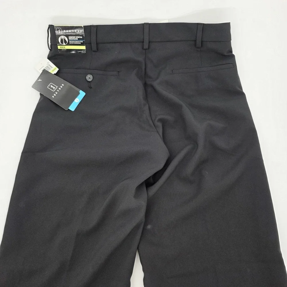 PGA Tour‎ Golf Pants Men 30x30 Black Performance Stretch Comfort Lightweight